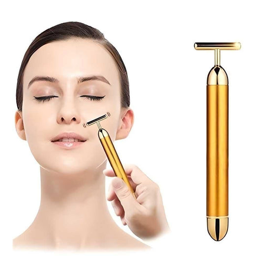 24K Gold Energy Beauty Bar Electric Facial Massage Roller - Haxberry