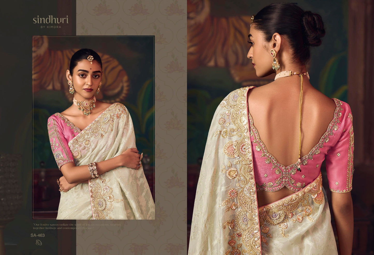 Saree : Pure Banarasi Kanjivaram Fabric With Heavy Work Border Saree