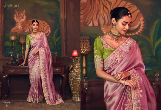 Saree : Pure Banarasi Kanjivaram Fabric With Heavy Work Border Saree