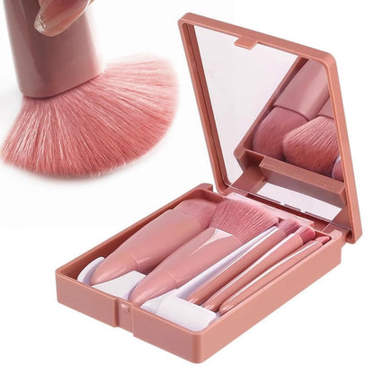 Makeup Brush Set With Mirror Case - Haxberry