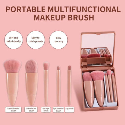 Makeup Brush Set With Mirror Case - Haxberry