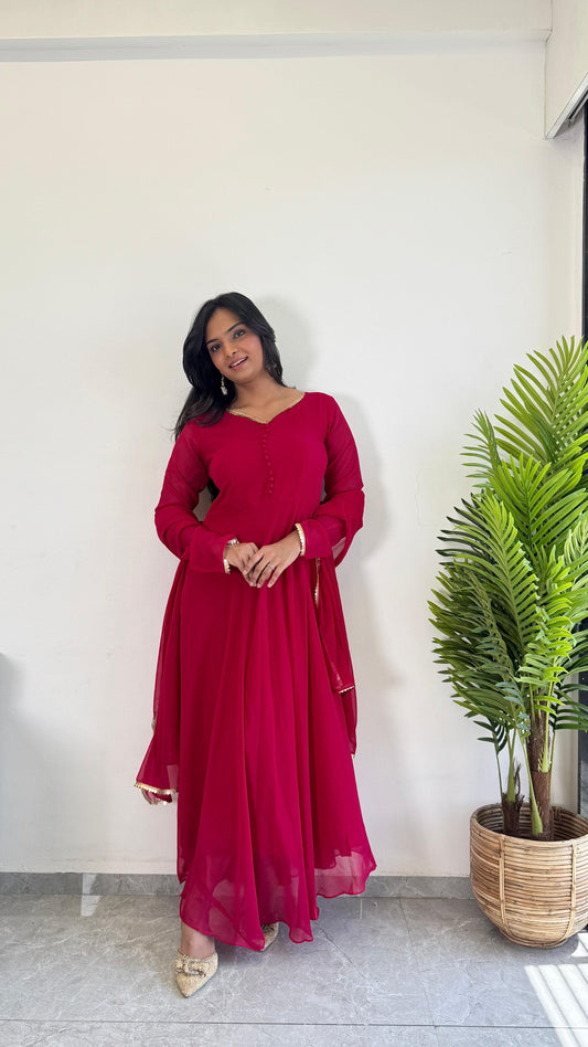 Organza Kurti With Dupatta - Haxberry